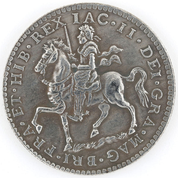 1689 James II Gun Money Replica Medal – Irish Jacobite Historical Token Repro
