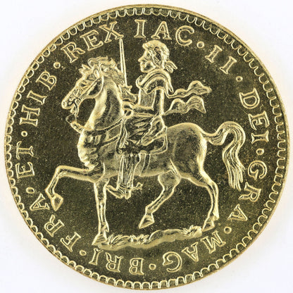 1689 James II Gun Money Replica Brass Medal – Irish Jacobite Historical Token Repro