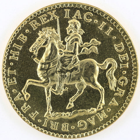 1689 James II Gun Money Replica Brass Medal – Irish Jacobite Historical Token Repro