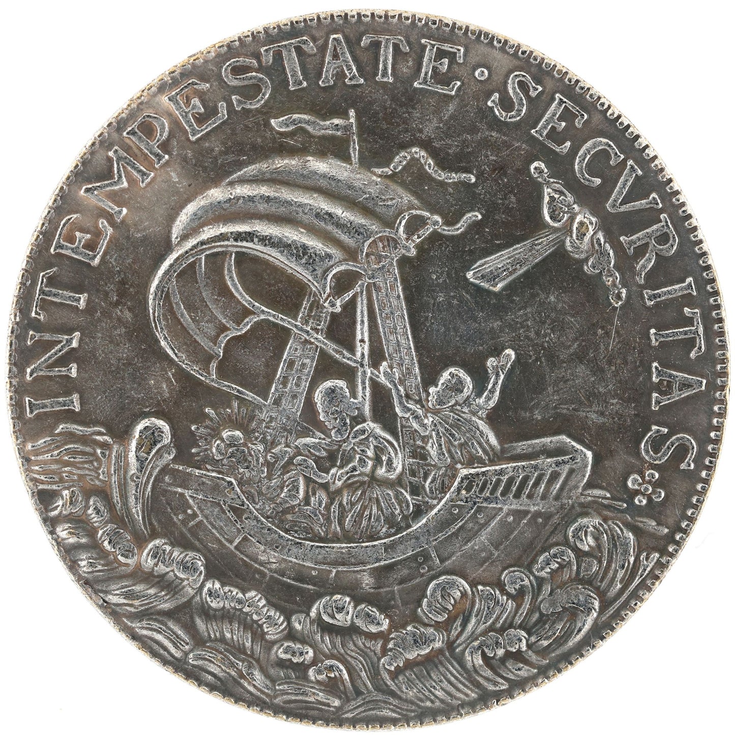 St George & Christ in Storm Religious Medal – Faith Protection Amulet Replica