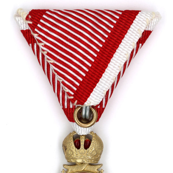 Austrian Franz Joseph Order Cross Medal – Brass Replica with Ribbon