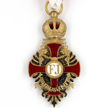 Austrian Franz Joseph Order Cross with Swords Medal – Brass Replica