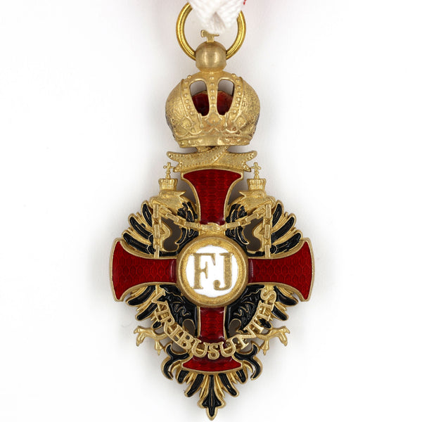 Austrian Franz Joseph Order Cross with Swords Medal – Brass Replica