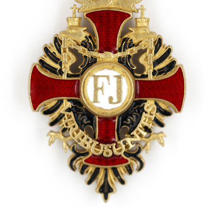 Austrian Franz Joseph Order Cross with Swords Medal – Brass Replica