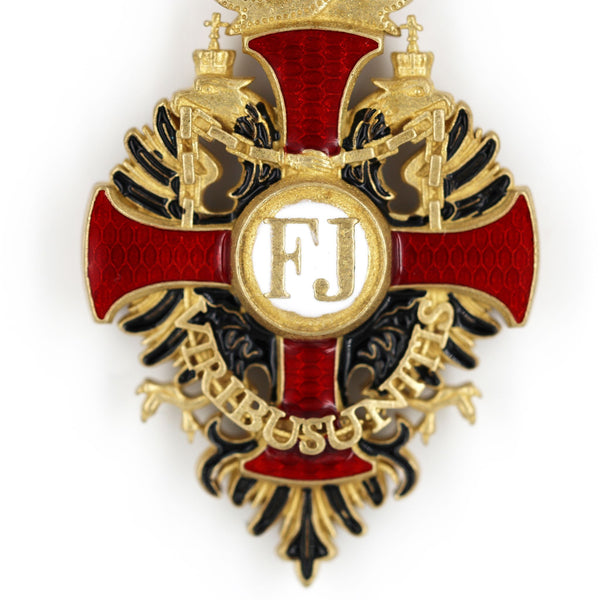 Austrian Franz Joseph Order Cross with Swords Medal – Brass Replica