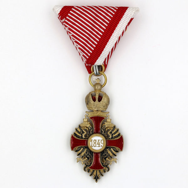 Austrian Franz Joseph Order Cross with Swords Medal – Brass Replica