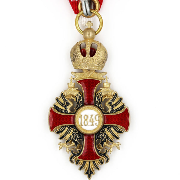 Austrian Franz Joseph Order Cross with Swords Medal – Brass Replica