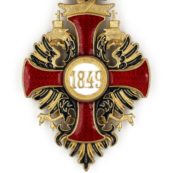 Austrian Franz Joseph Order Cross with Swords Medal – Brass Replica