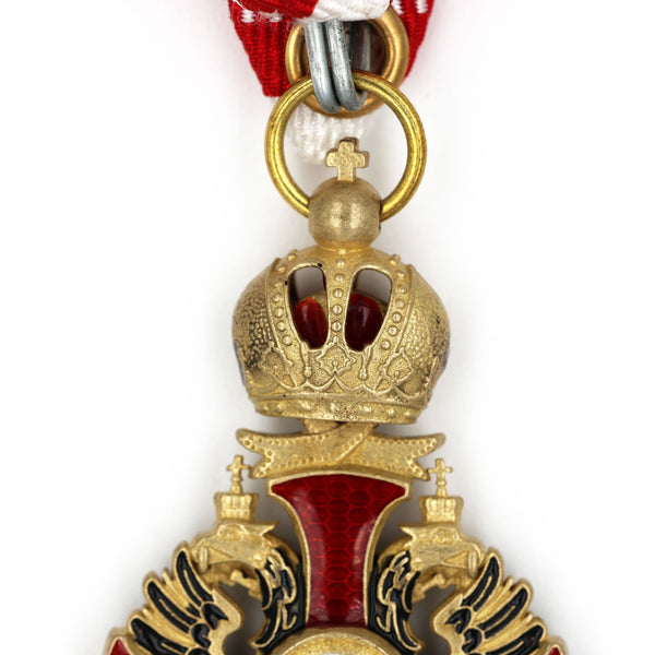 Austrian Franz Joseph Order Cross with Swords Medal – Brass Replica