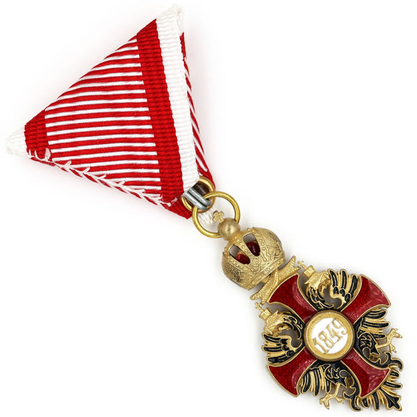 Austrian Franz Joseph Order Cross with Swords Medal – Brass Replica