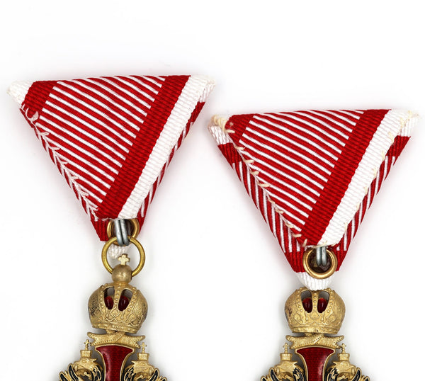 Austrian Franz Joseph Order Cross with Swords Medal – Brass Replica
