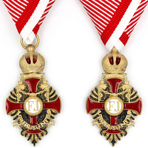 Austrian Franz Joseph Order Cross with Swords Medal – Brass Replica