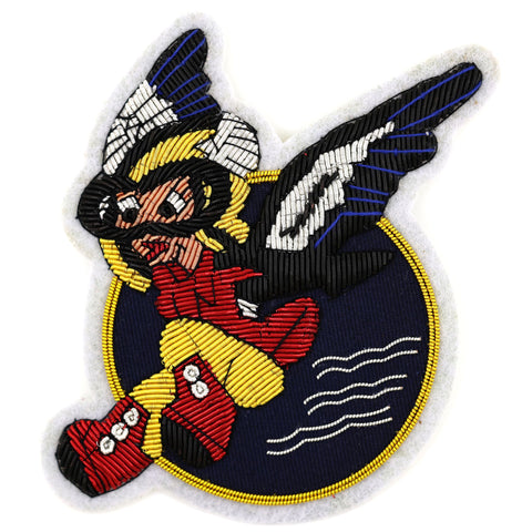 US WASP Women's Air Force Service Pilots WW2 Patch Woman Brass Wire Replica