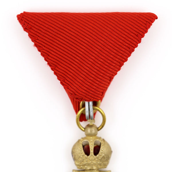 Austrian Franz Joseph Order Cross Medal – Brass Replica with Ribbon
