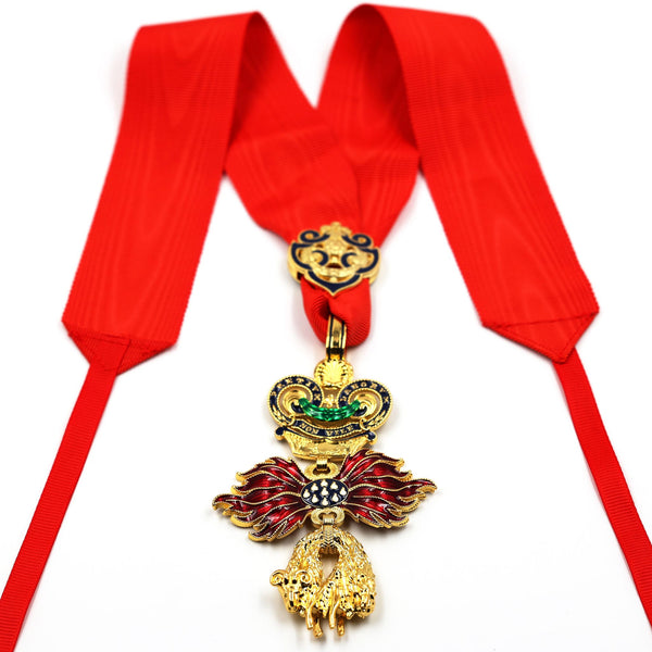 Austria – Order of the Golden Fleece (Type 4, 1925–1935) – Full-Size Museum Replica with Neck Ribbon
