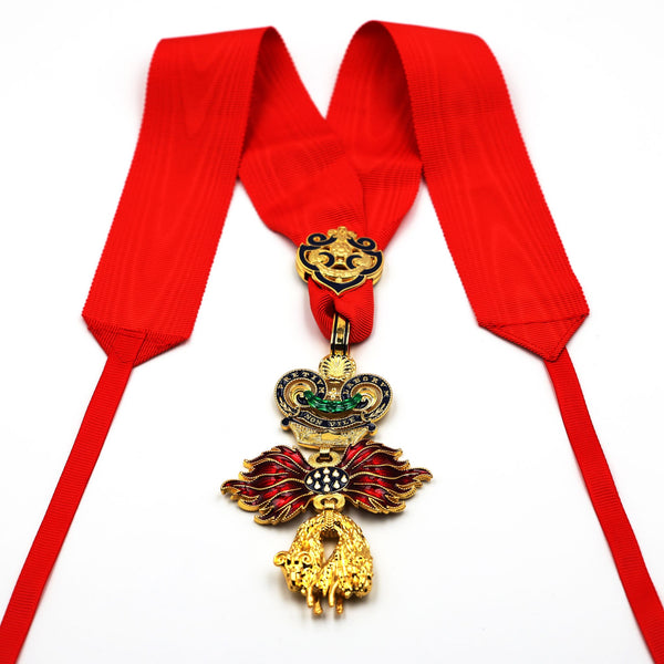 Austria – Order of the Golden Fleece (Type 4, 1925–1935) – Full-Size Museum Replica with Neck Ribbon