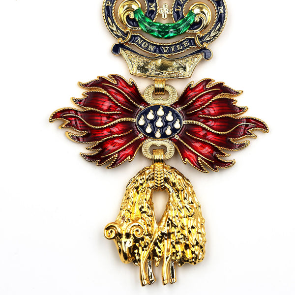 Austria – Order of the Golden Fleece (Type 4, 1925–1935) – Full-Size Museum Replica with Neck Ribbon