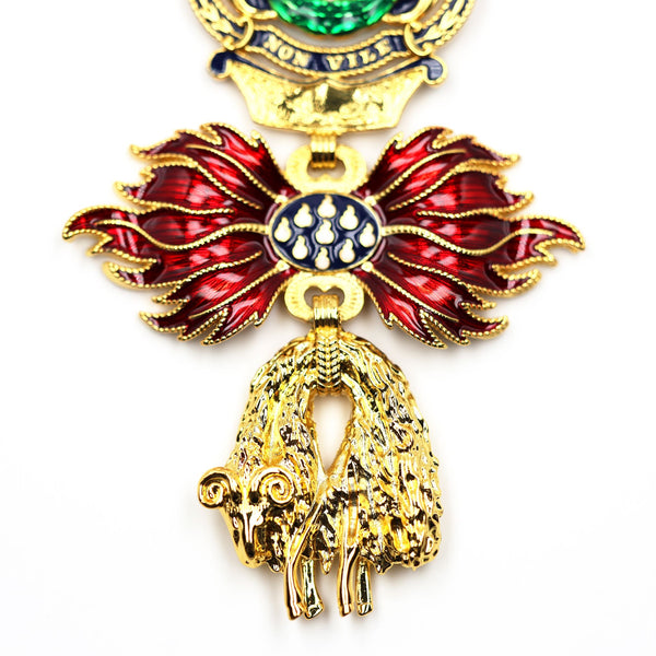 Austria – Order of the Golden Fleece (Type 4, 1925–1935) – Full-Size Museum Replica with Neck Ribbon
