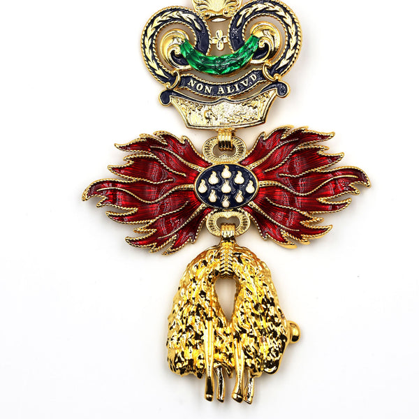 Austria – Order of the Golden Fleece (Type 4, 1925–1935) – Full-Size Museum Replica with Neck Ribbon
