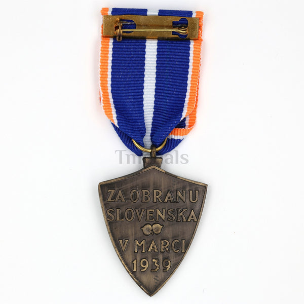 1939 Defence of Slovakia Commemorative Medal w/ Ribbon – Replica