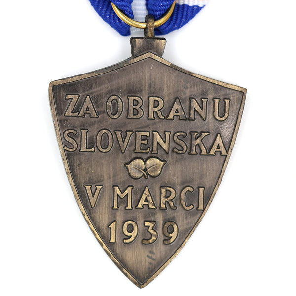 1939 Defence of Slovakia Commemorative Medal w/ Ribbon – Replica