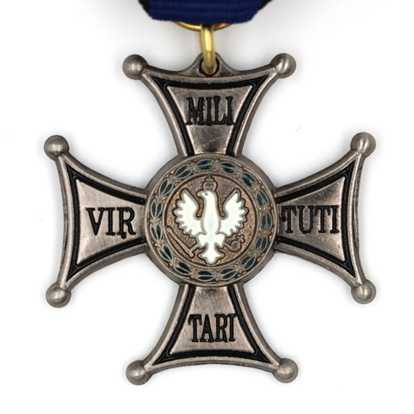 Poland Virtuti Militari Silver Cross Medal Ribbon Replica Decoration