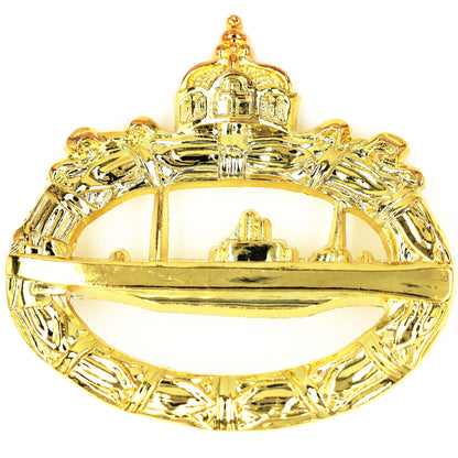 WWI German Empire U-Boat War Badge Imperial Navy Crown Wreath Pin Replica