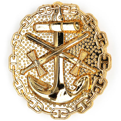 WWI Imperial German Naval Wound Badge 1918 Gold Grade Anchor Chain Pin Replica