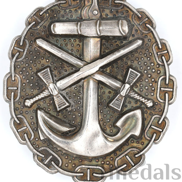 WWI Imperial German Naval Wound Badge 1918 Silver Grade Anchor Chain Pin Replica