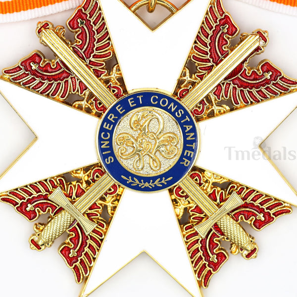 Prussia Order of the Red Eagle w/Swords Neck Badge Replica Medal + Ribbon