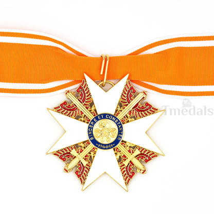 Prussia Order of the Red Eagle w/Swords Neck Badge Replica Medal + Ribbon