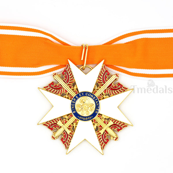 Prussia Order of the Red Eagle w/Swords Neck Badge Replica Medal + Ribbon