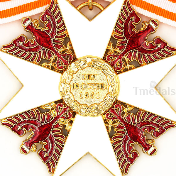 Prussia Order of the Red Eagle w/Swords Neck Badge Replica Medal + Ribbon