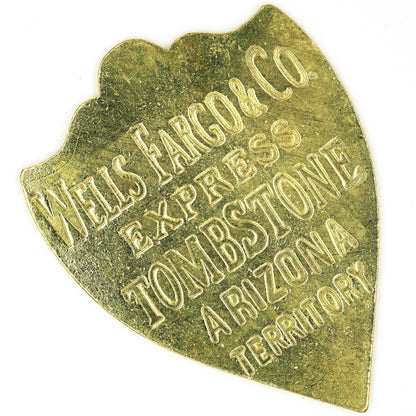 Wells Fargo & Co. Express Shield Badge Tombstone Arizona Territory – Brass Repro