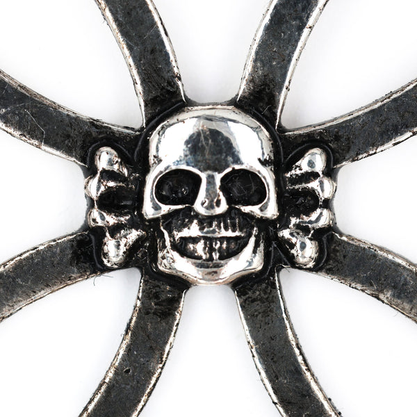 Totenkopf Hussar Skull Iron Cross Pendant/Badge German Bronze Replica