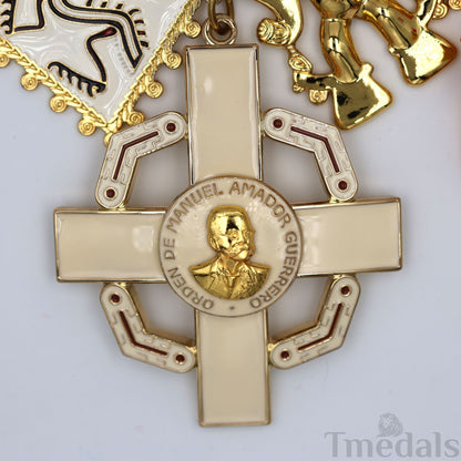 Panama Order of Manuel Amador Guerrero Grand Cross Collar Star Badge Original