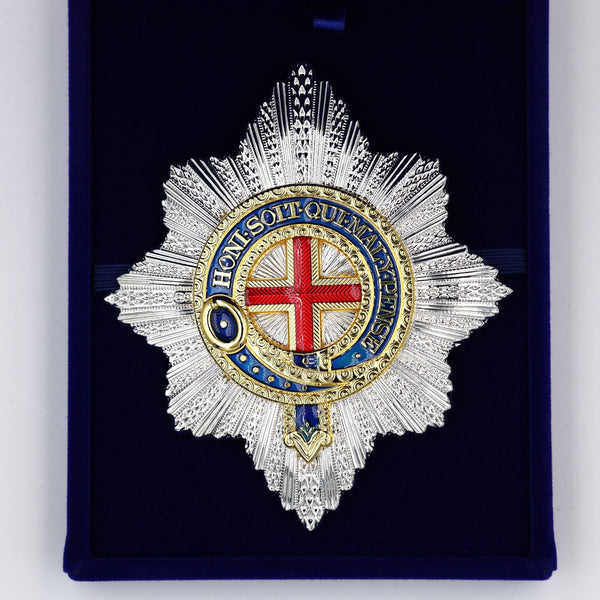 Cased British Royal Order of the Garter Star Badge Medal Order – Museum Replica Collectible