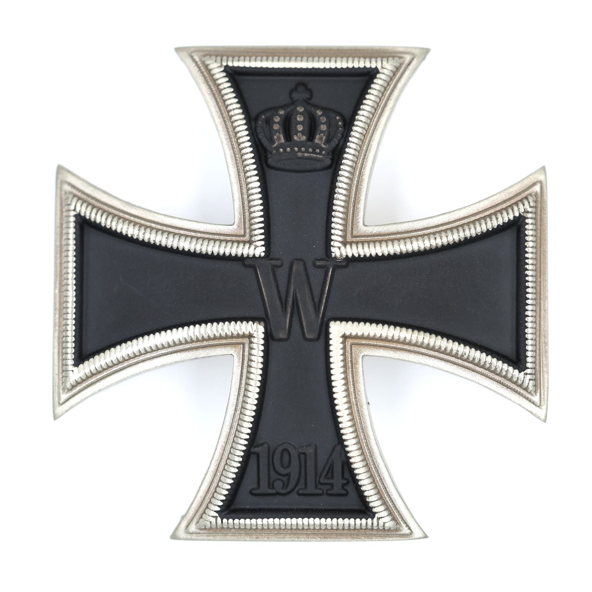 German WW1 Iron Cross 1st Class 1914 – Vaulted Solid Brass Pin-Back Replica