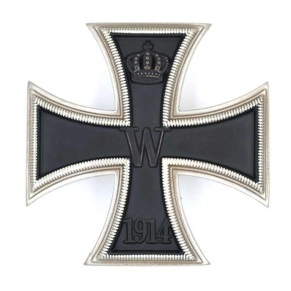German WW1 Iron Cross 1st Class 1914 – Vaulted Solid Brass Pin-Back Replica