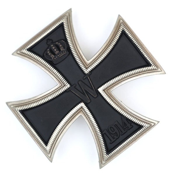 German WW1 Iron Cross 1st Class 1914 – Vaulted Solid Brass Pin-Back Replica