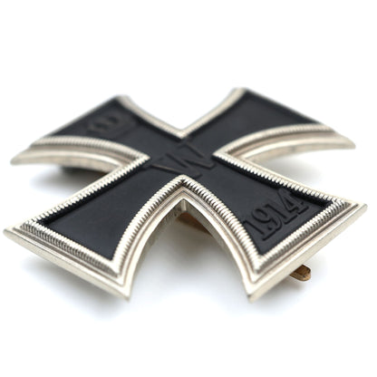 German WW1 Iron Cross 1st Class 1914 – Vaulted Solid Brass Pin-Back Replica