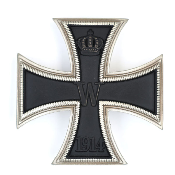 German WW1 Iron Cross 1st Class 1914 – Vaulted Solid Brass Pin-Back Replica