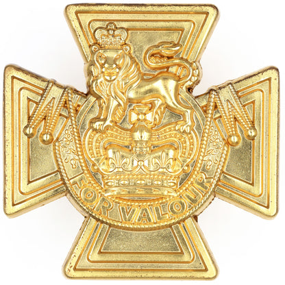 Victoria Cross “FOR VALOUR” Lapel Pin Badge - Gold Tone - Double Clutch Replica