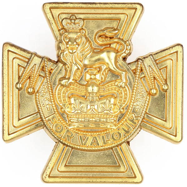 Victoria Cross “FOR VALOUR” Lapel Pin Badge - Gold Tone - Double Clutch Replica