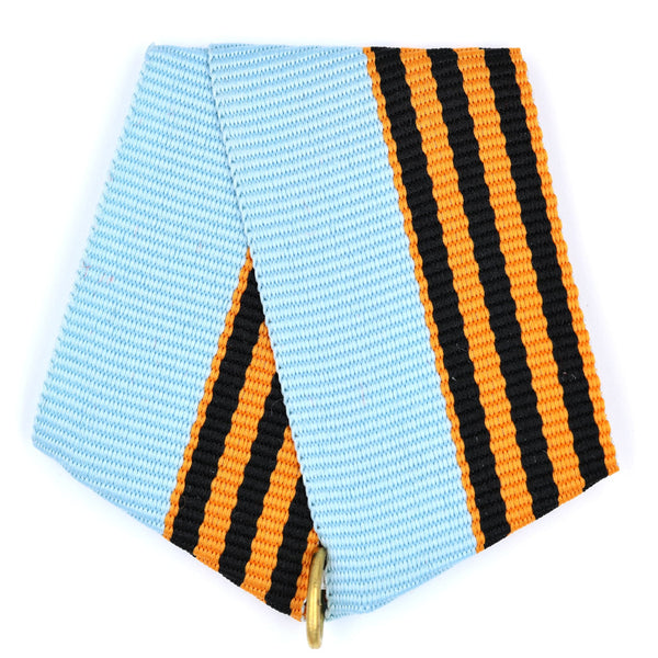 Imperial Russian Medal Ribbon Bow Light Blue St George Stripes Replica