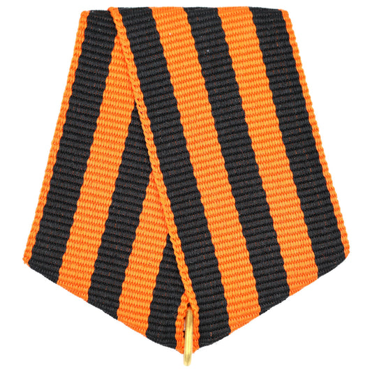 Imperial Russian St George Medal Ribbon Bow Mount Black Orange Replica