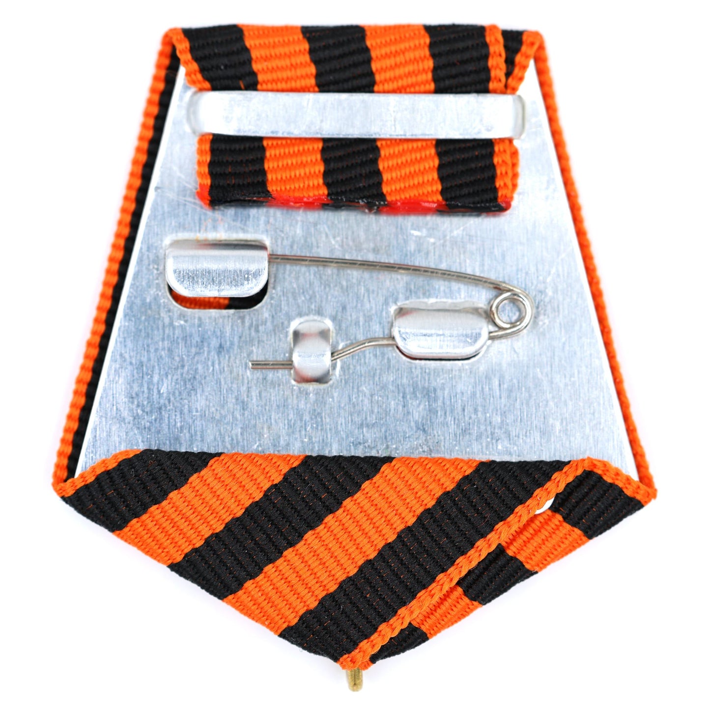 Imperial Russian St George Medal Ribbon Bow Mount Black Orange Replica