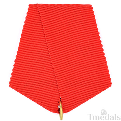 Imperial Russian Empire Red Medal Ribbon Bow with St George Edge Replica Mount