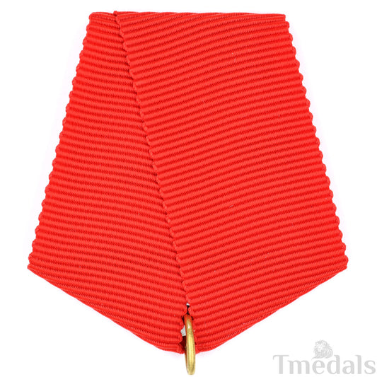 Imperial Russian Empire Red Medal Ribbon Bow with St George Edge Replica Mount