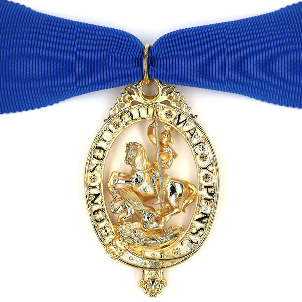 British Order of the Garter “Lesser George” St George Neck Badge Ribbon Replica